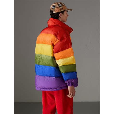 rainbow burberry puffer jacket|burberry reversible puffer jacket.